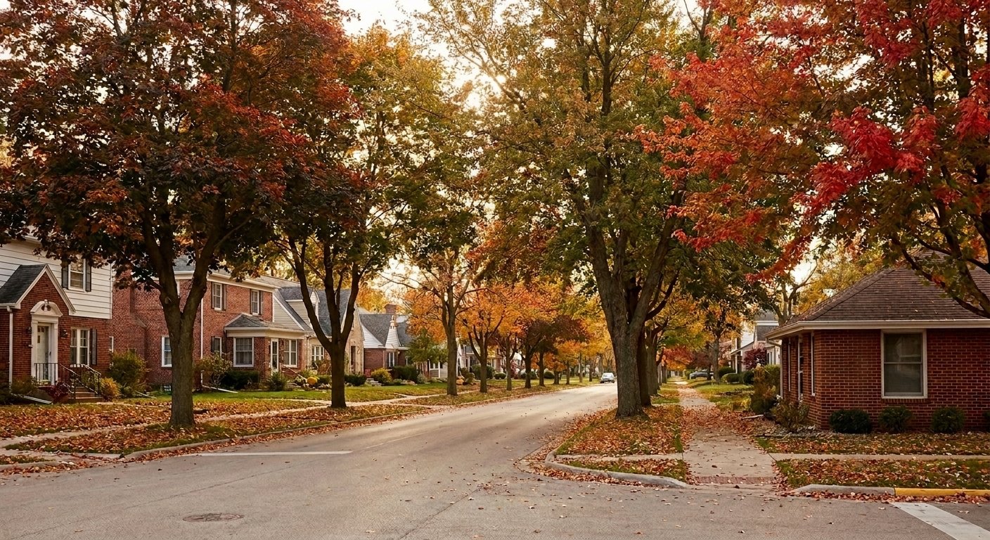 Residential neighborhood in Kimberly, WI served by Dodd Home Safety for custom safety gate installation